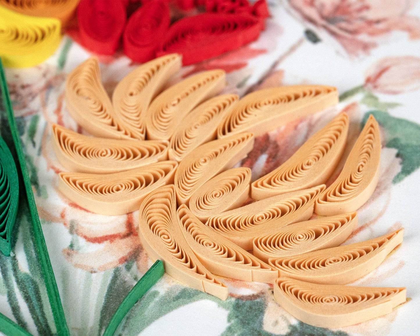 Quilled Japanese Wildflowers Card