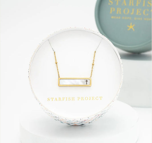 Faith Reversible Cross Bar Necklace