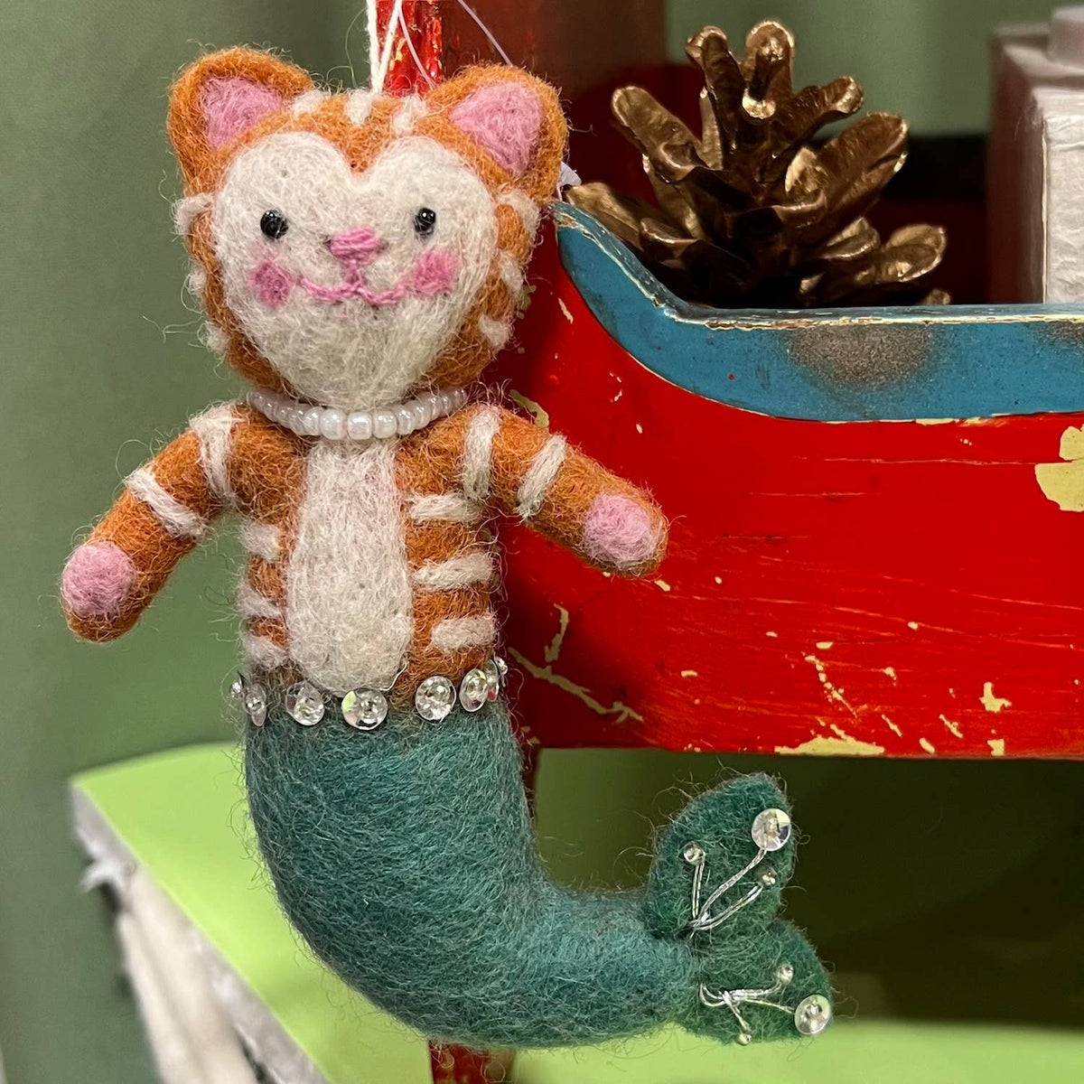 Tabby Purrmaid Ornament