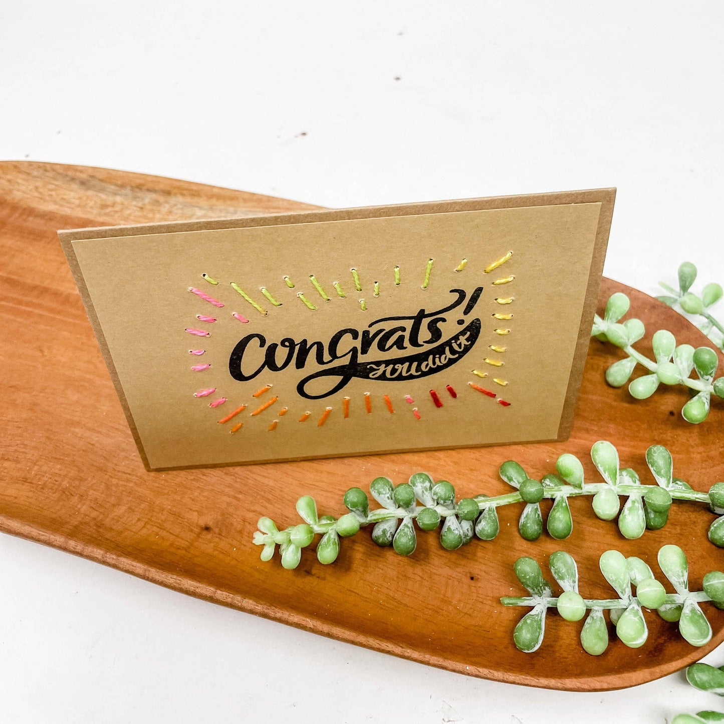Stitched Congrats You Did It! Card