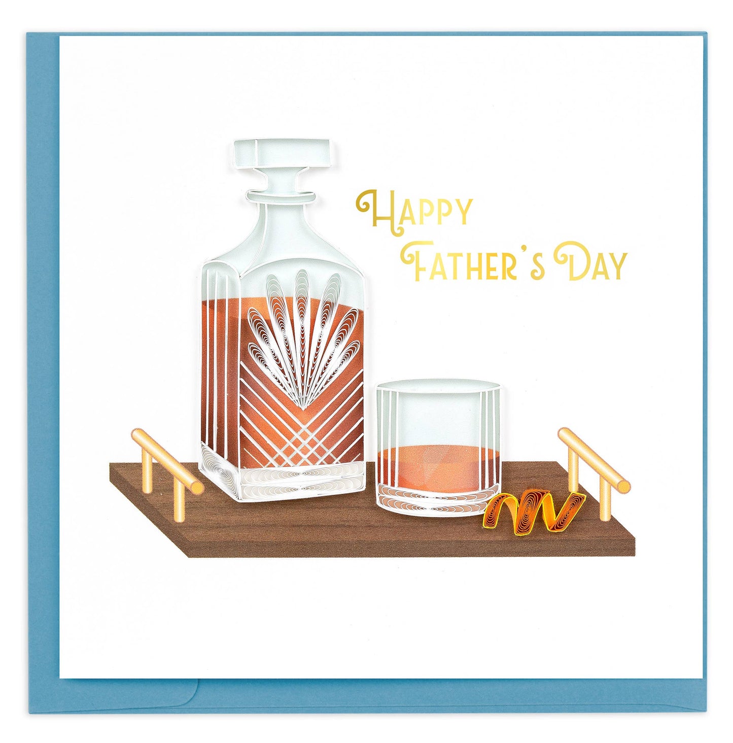 Quilled Father's Day Whiskey Card
