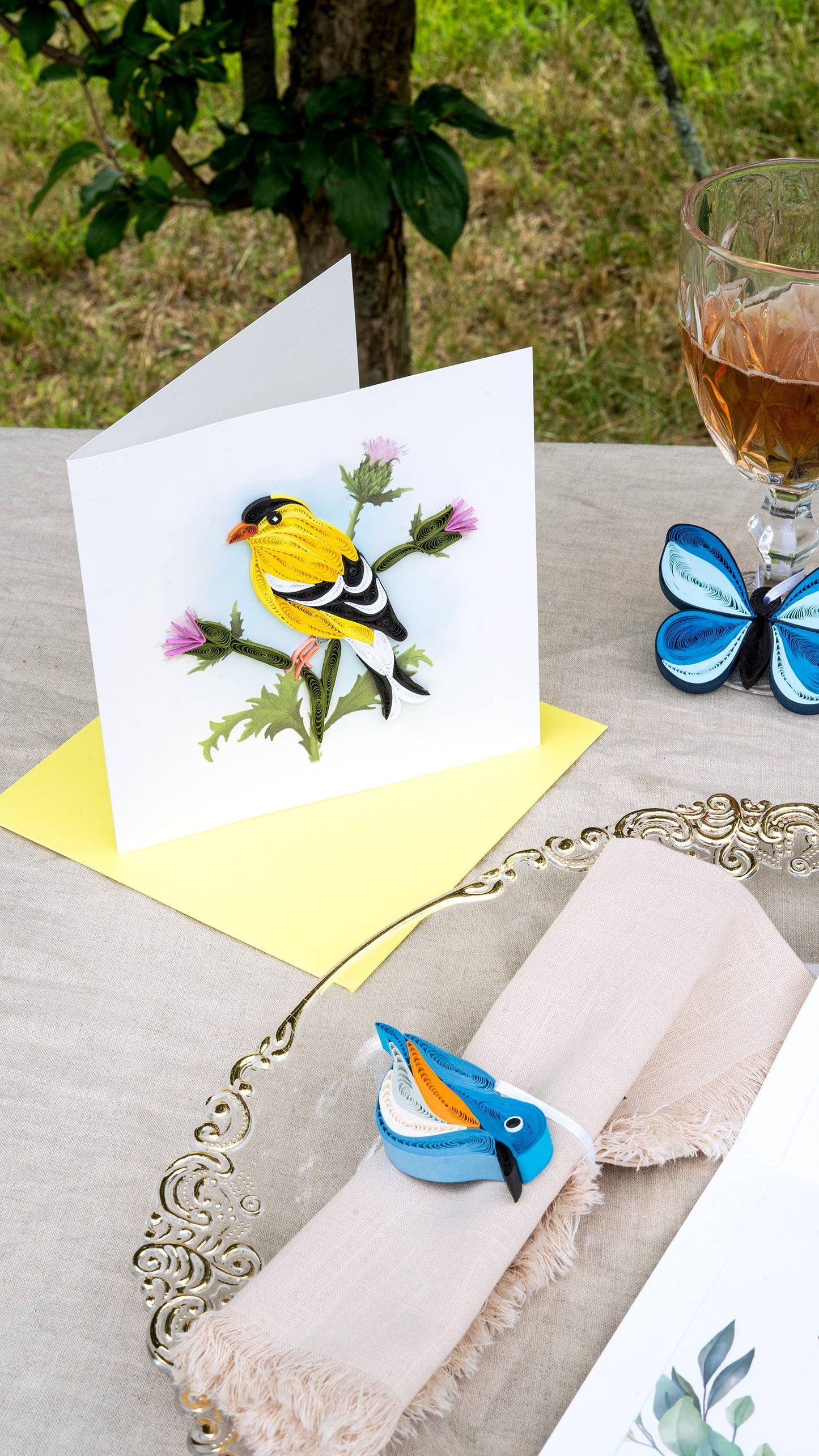Quilled American Goldfinch Card