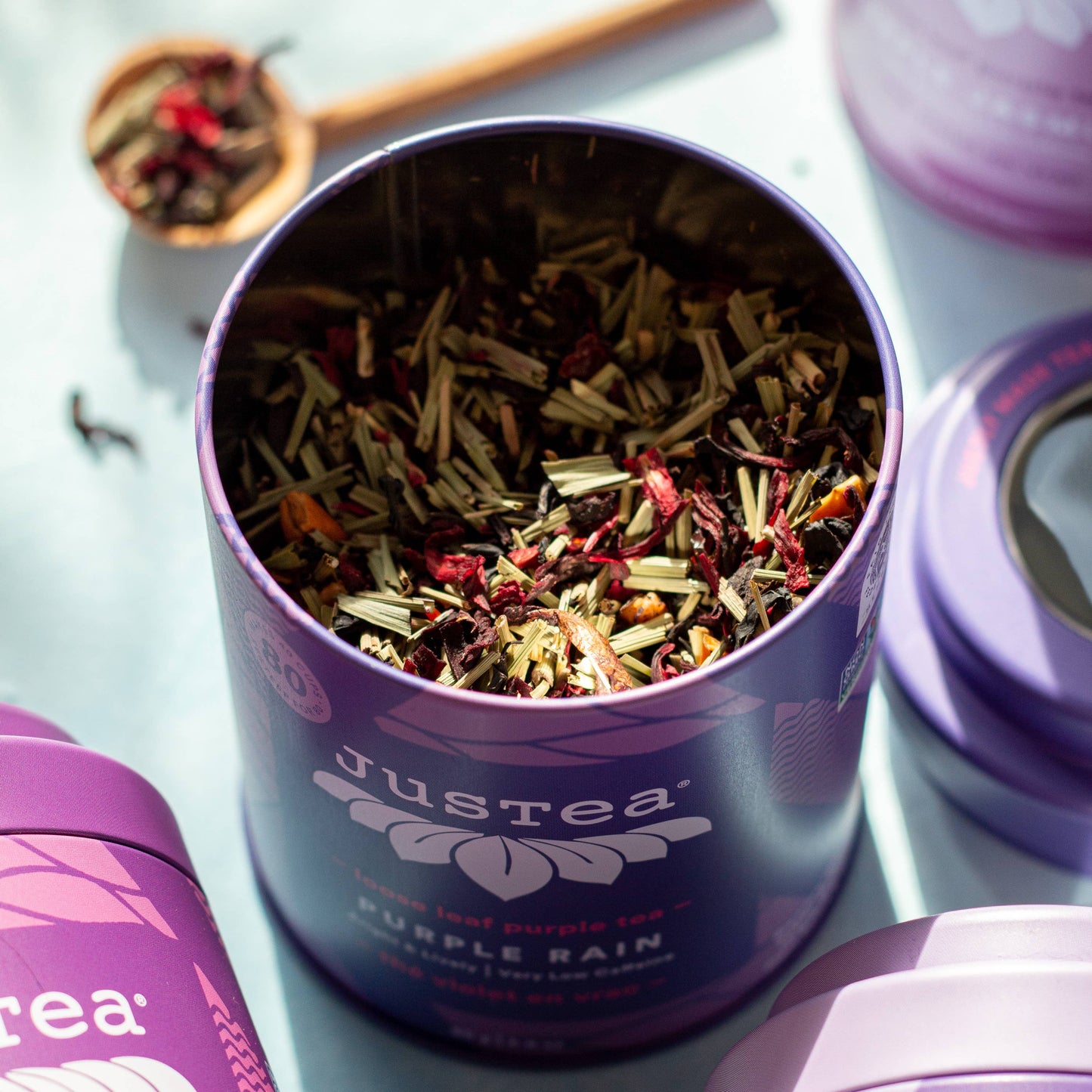 Purple Rain Tea Tin & Spoon