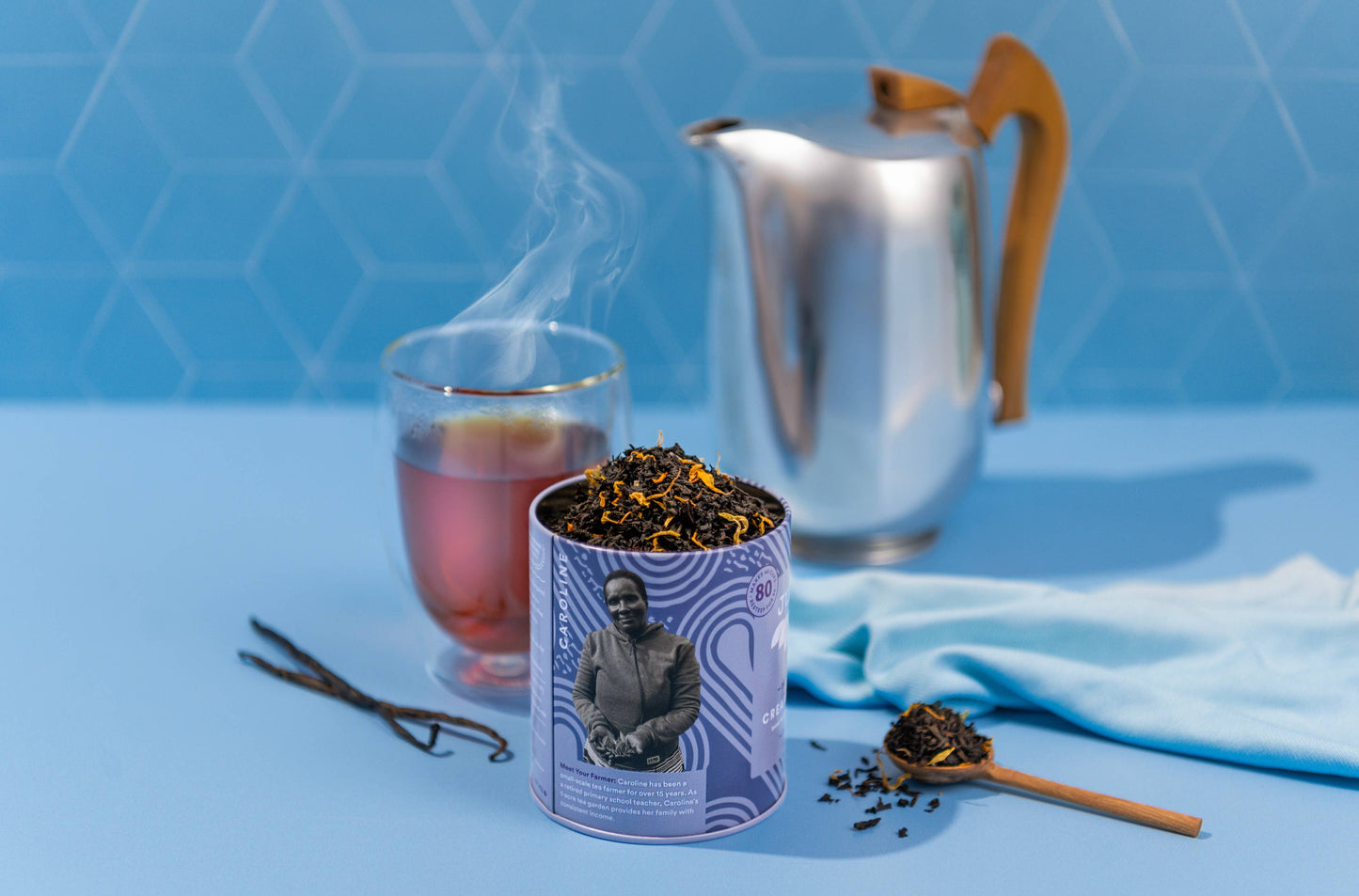 Cream Earl Grey Tea Tin & Spoon