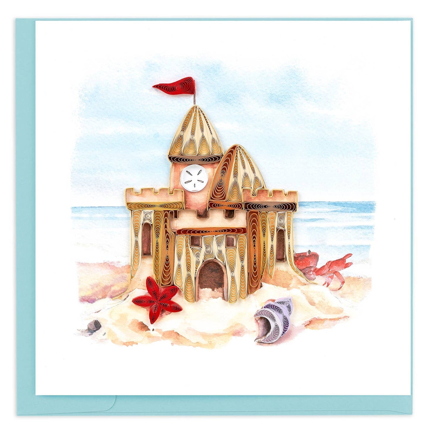 Quilled Sand Castle Card