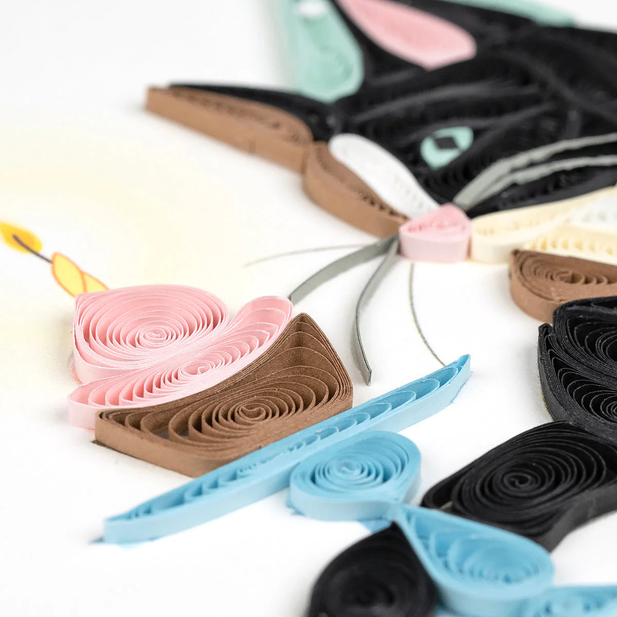 Quilled Birthday Cat Card