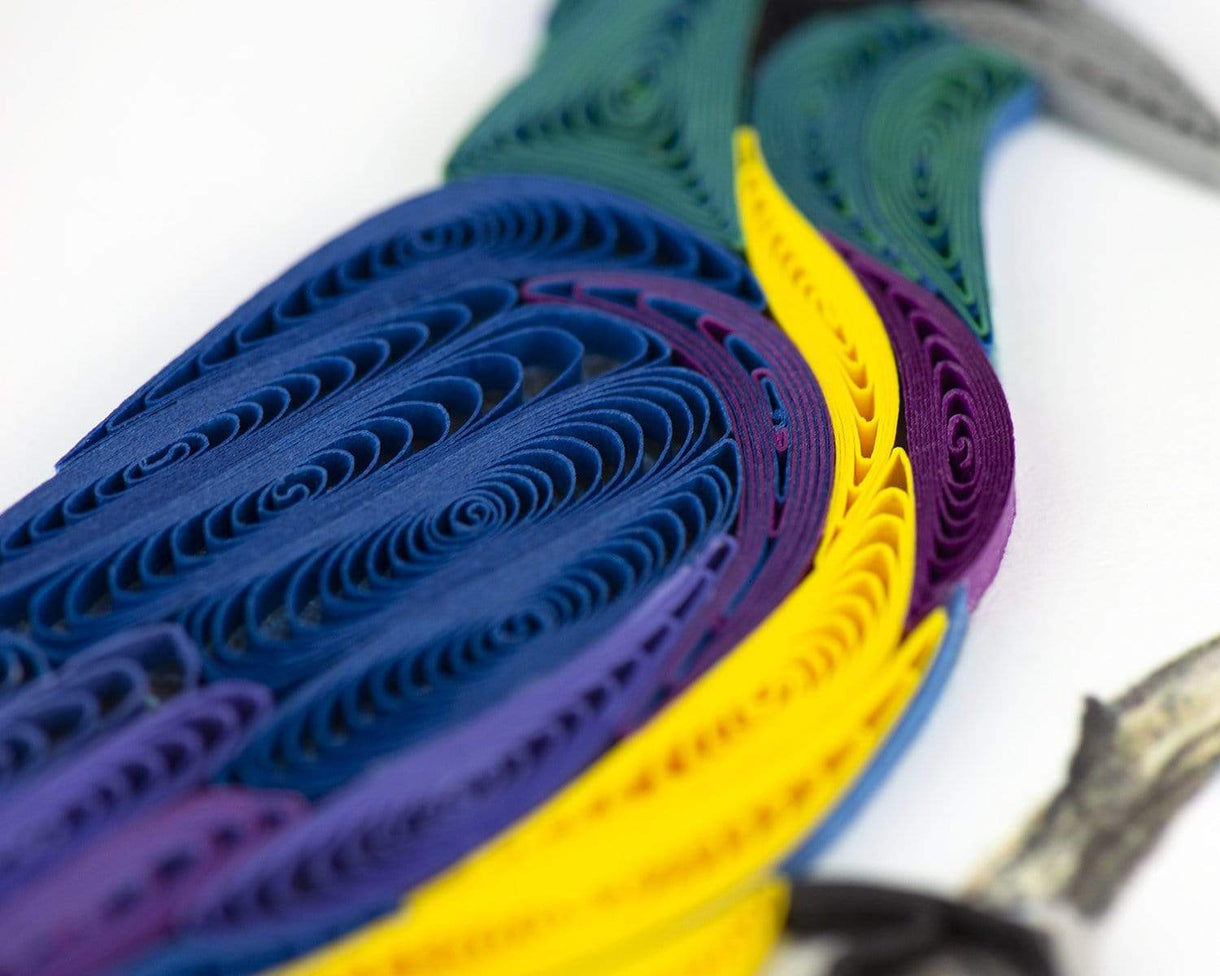 Quilled Golden-Breasted Starling Card