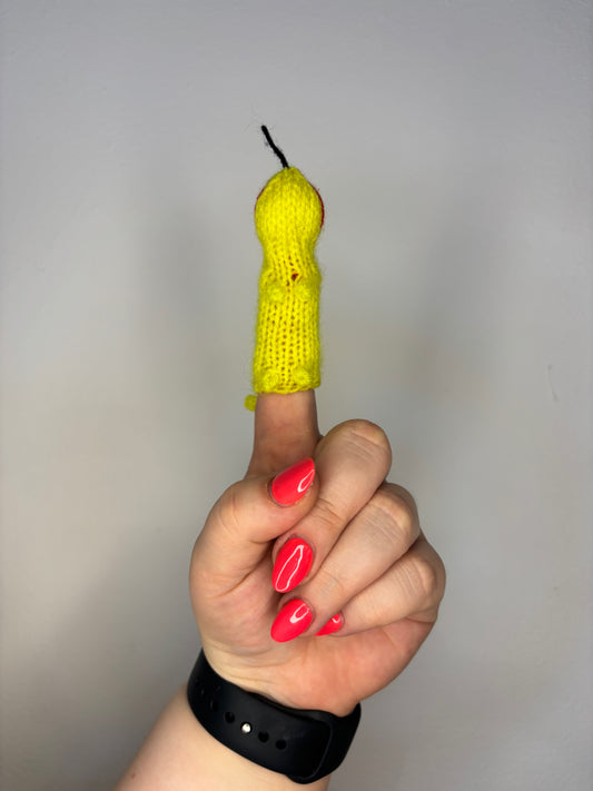 Yellow Lizard Finger Puppet