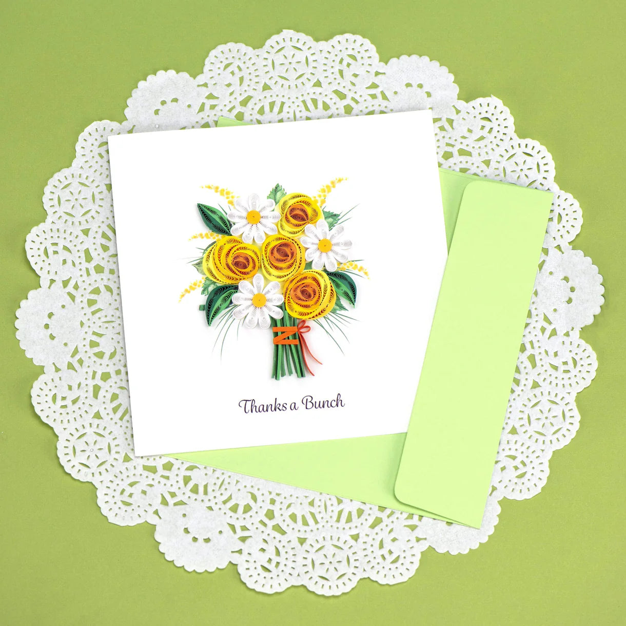 Quilled Thanks a Bunch Card
