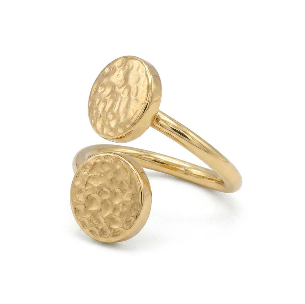 Java Double Hammered Disc Ring