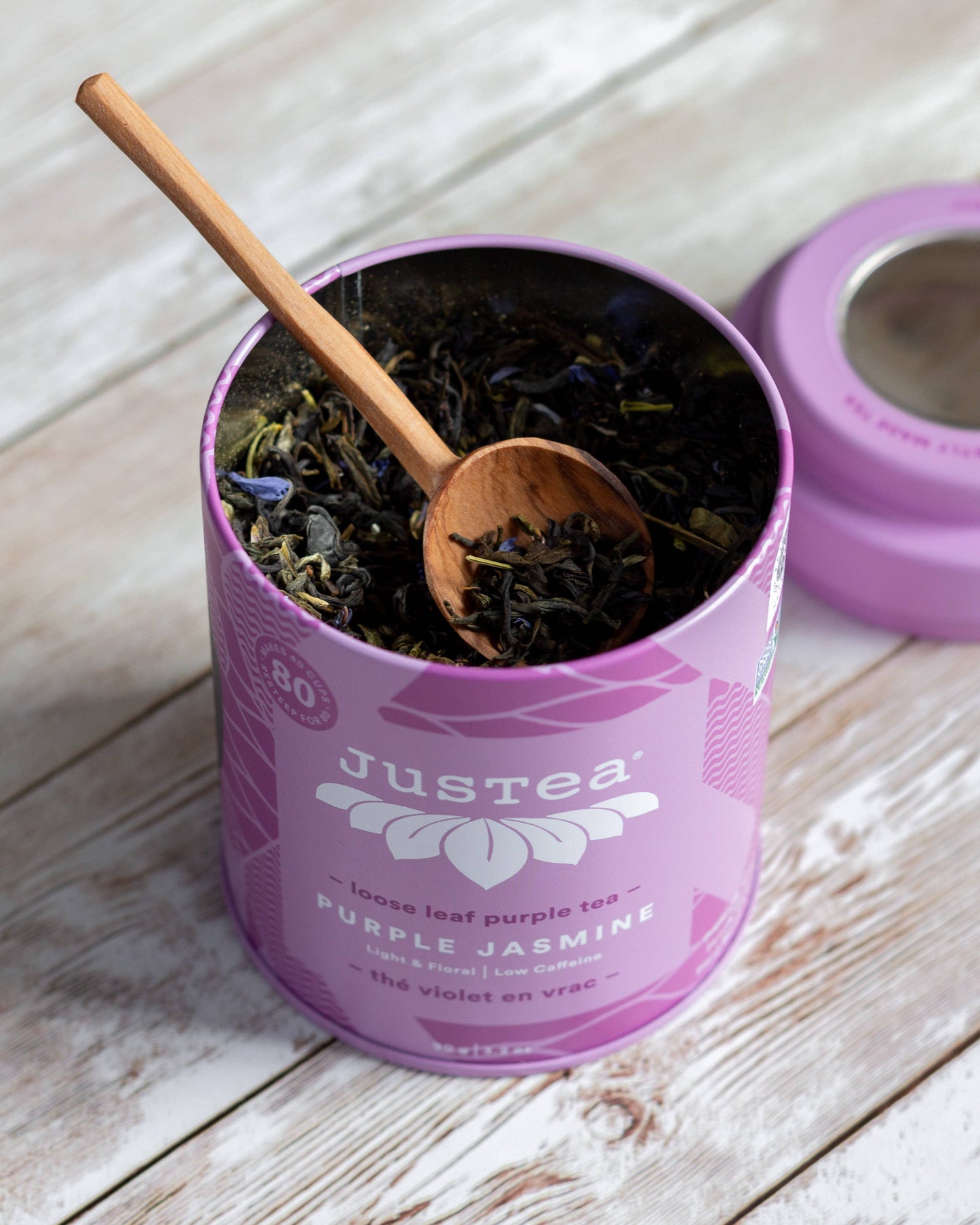 Purple Jasmine Tea Tin & Spoon
