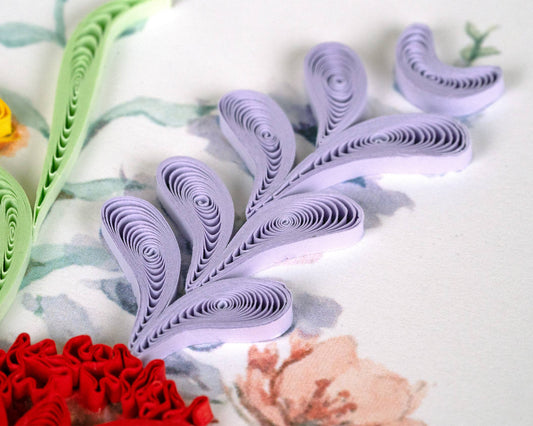 Quilled Japanese Wildflowers Card