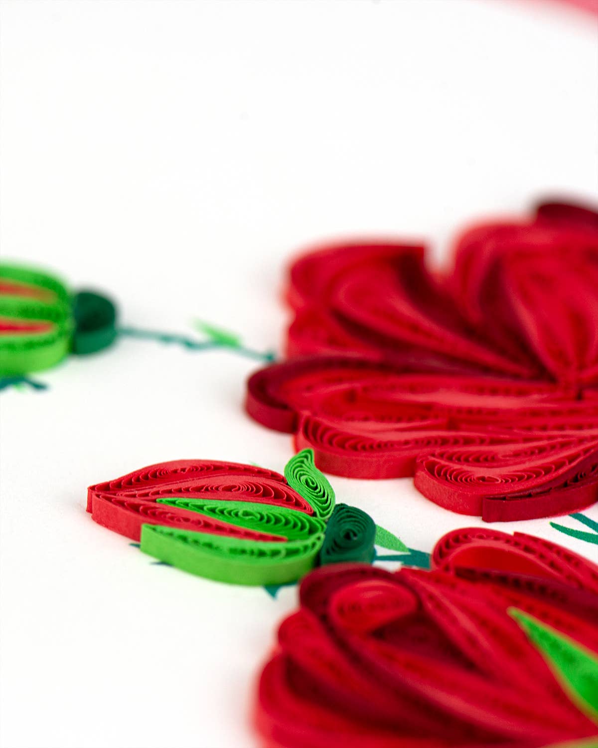 Quilled Red Roses Card