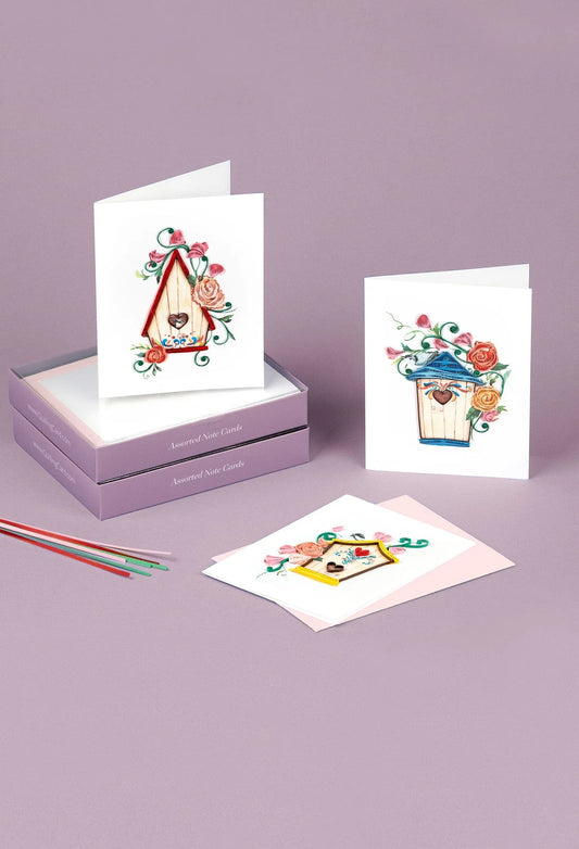 Quilled Birdhouses Notecard Set