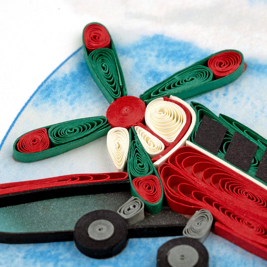 Quilled Father's Day Vintage Airplane Card