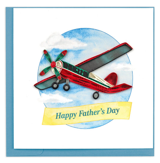 Quilled Father's Day Vintage Airplane Card