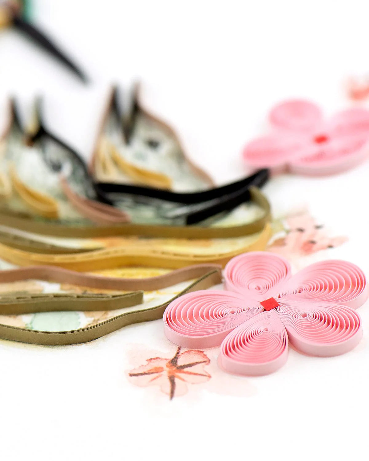 Quilled Hummingbird and Babies Card