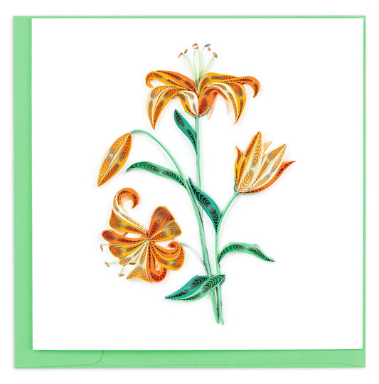 Quilled Tiger Lilies Card