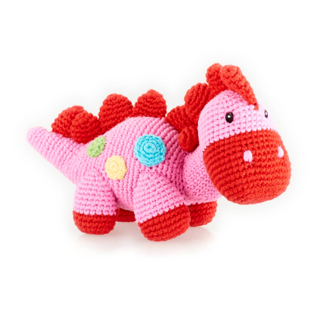 Crochet Stegosaurus Rattle