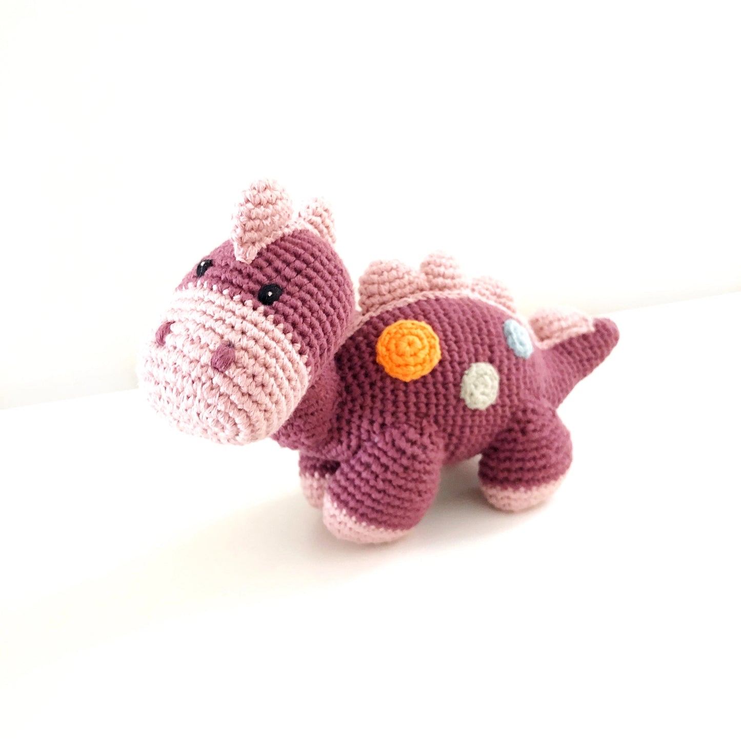 Crochet Stegosaurus Rattle