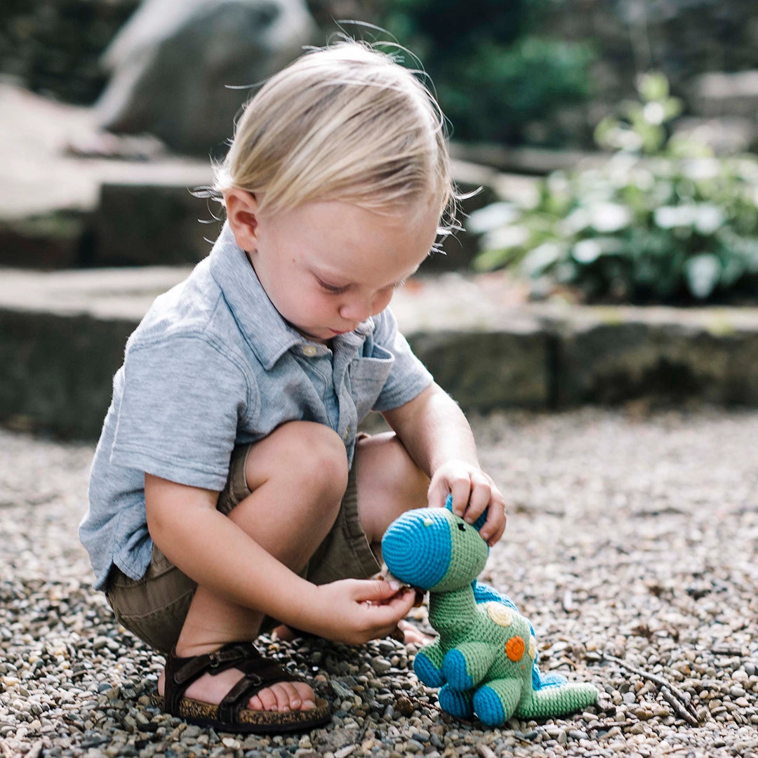 Crochet Stegosaurus Rattle