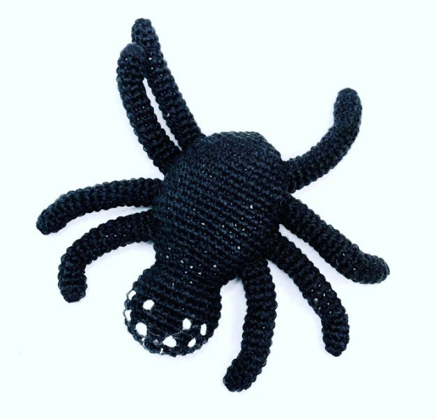Crochet Black Spider Toy