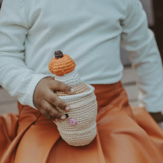 Crochet Pumpkin Spice Latte Rattle