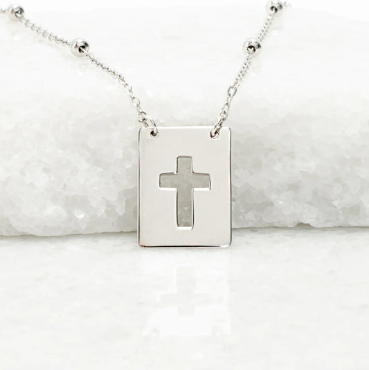 Sanctuary Sterling Silver Cross Necklace