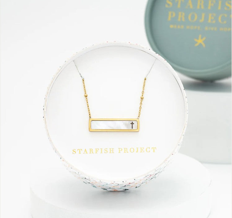 Faith Reversible Cross Bar Necklace