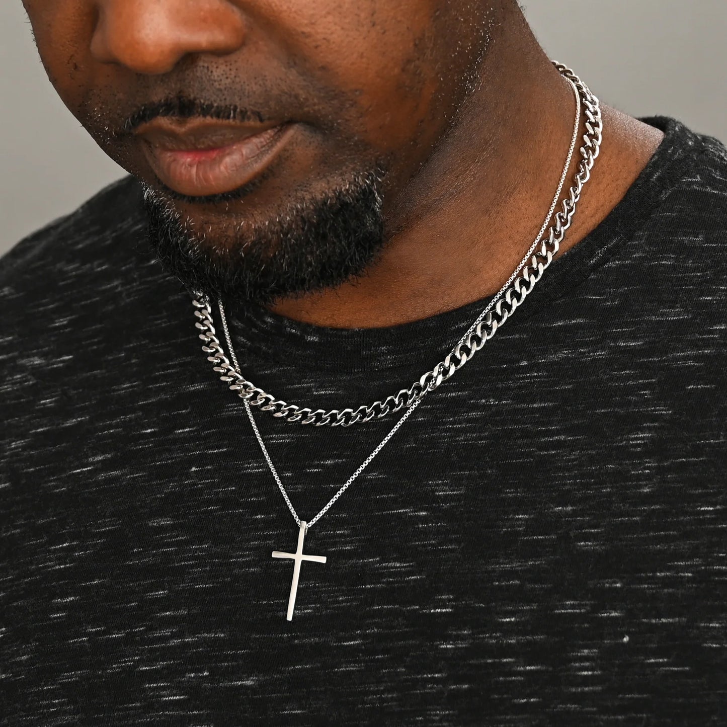 Classic Cross Necklace in Sterling Silver