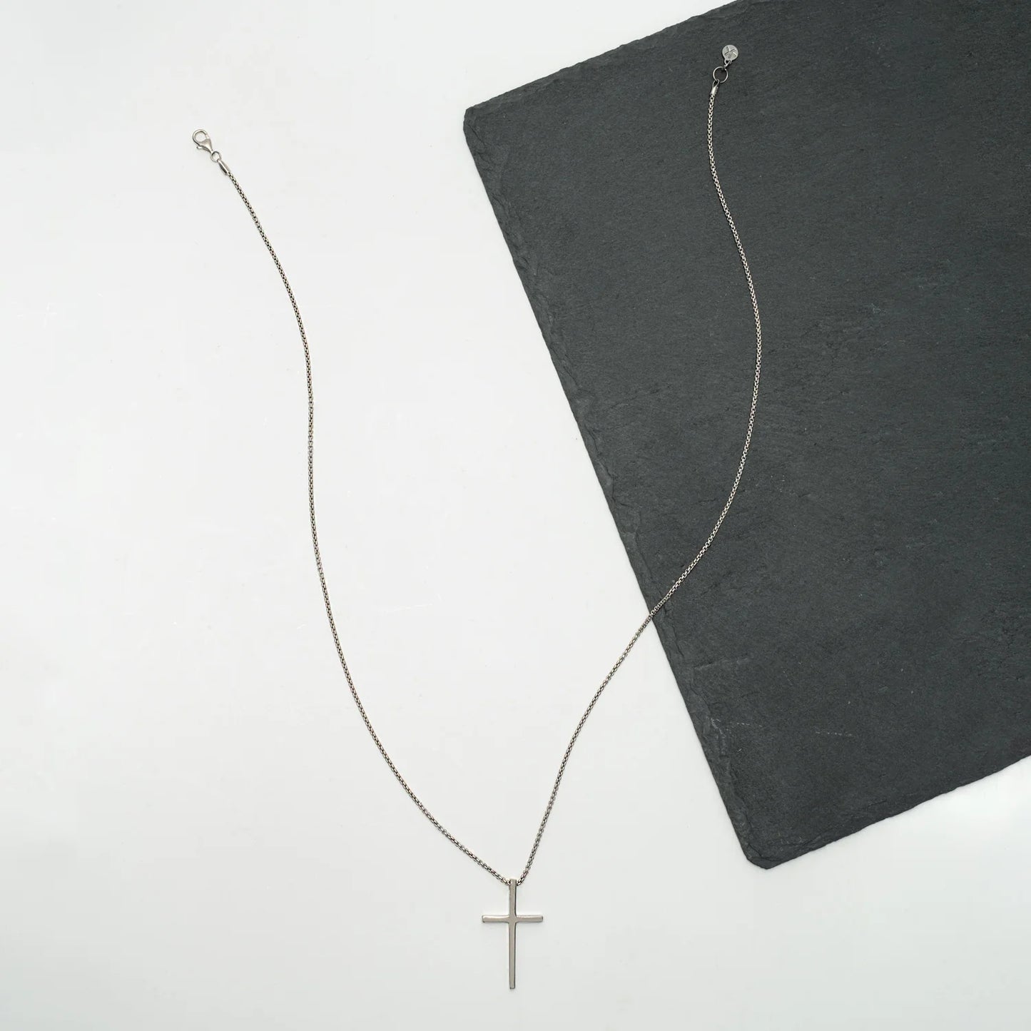 Classic Cross Necklace in Sterling Silver