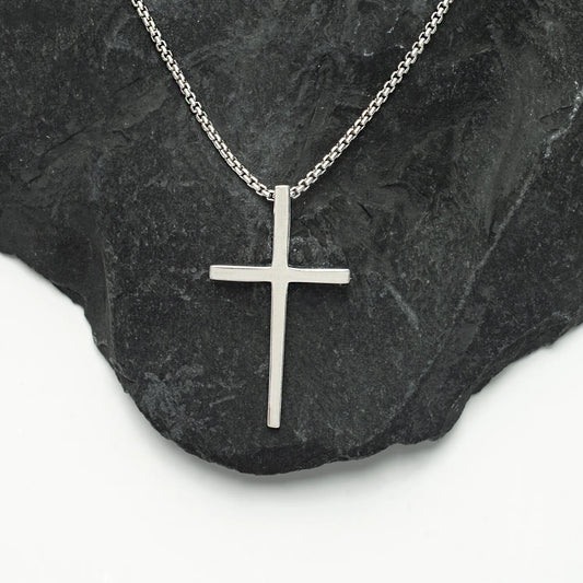 Classic Cross Necklace in Sterling Silver