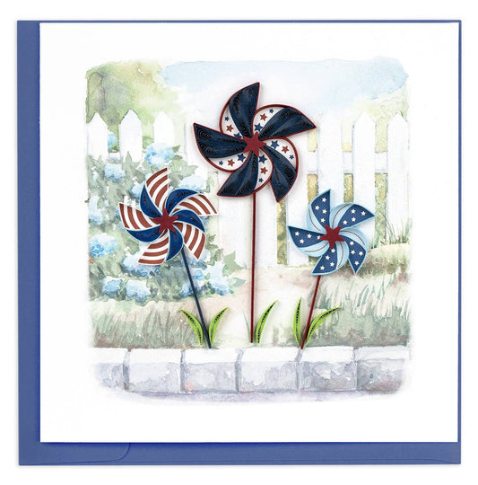 Quilled American Pinwheels Greeting Card
