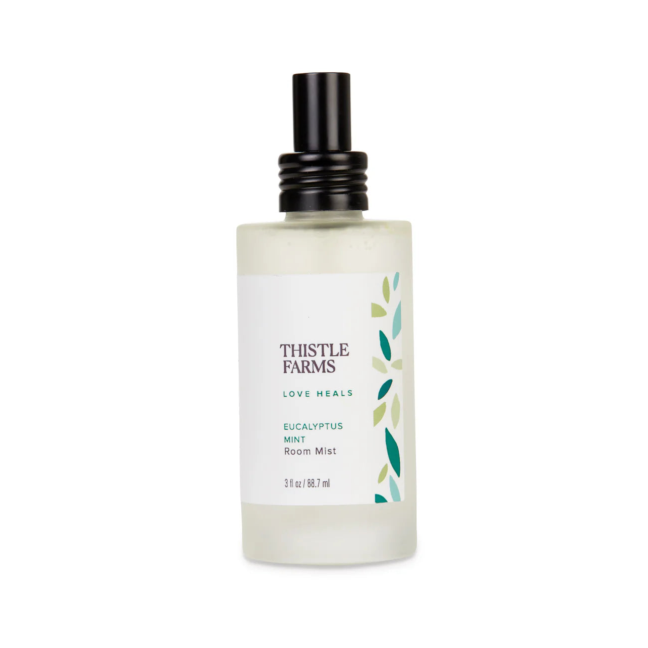 Thistle Farms room mist bottle on a white background