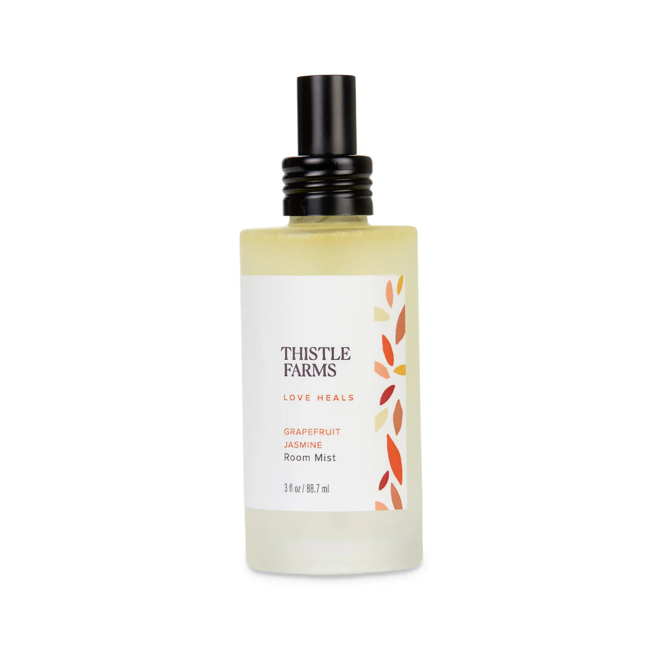Thistle Farms room mist bottle on a white background