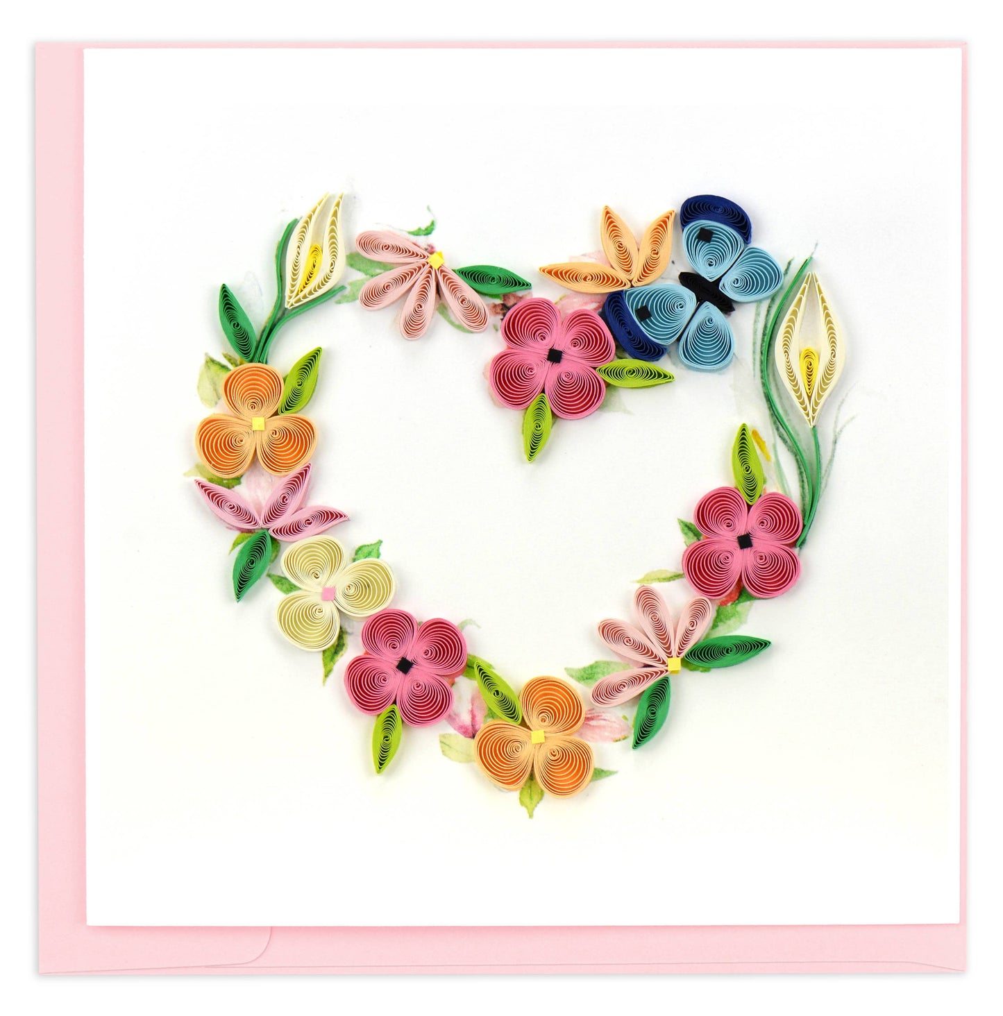 Quilled Floral Heart Card
