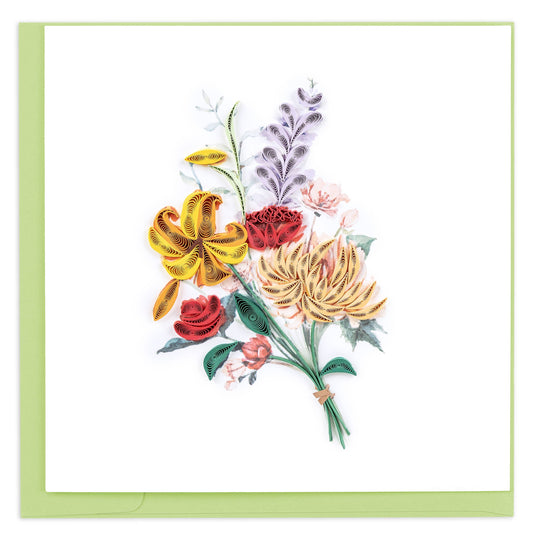 Quilled Japanese Wildflowers Card