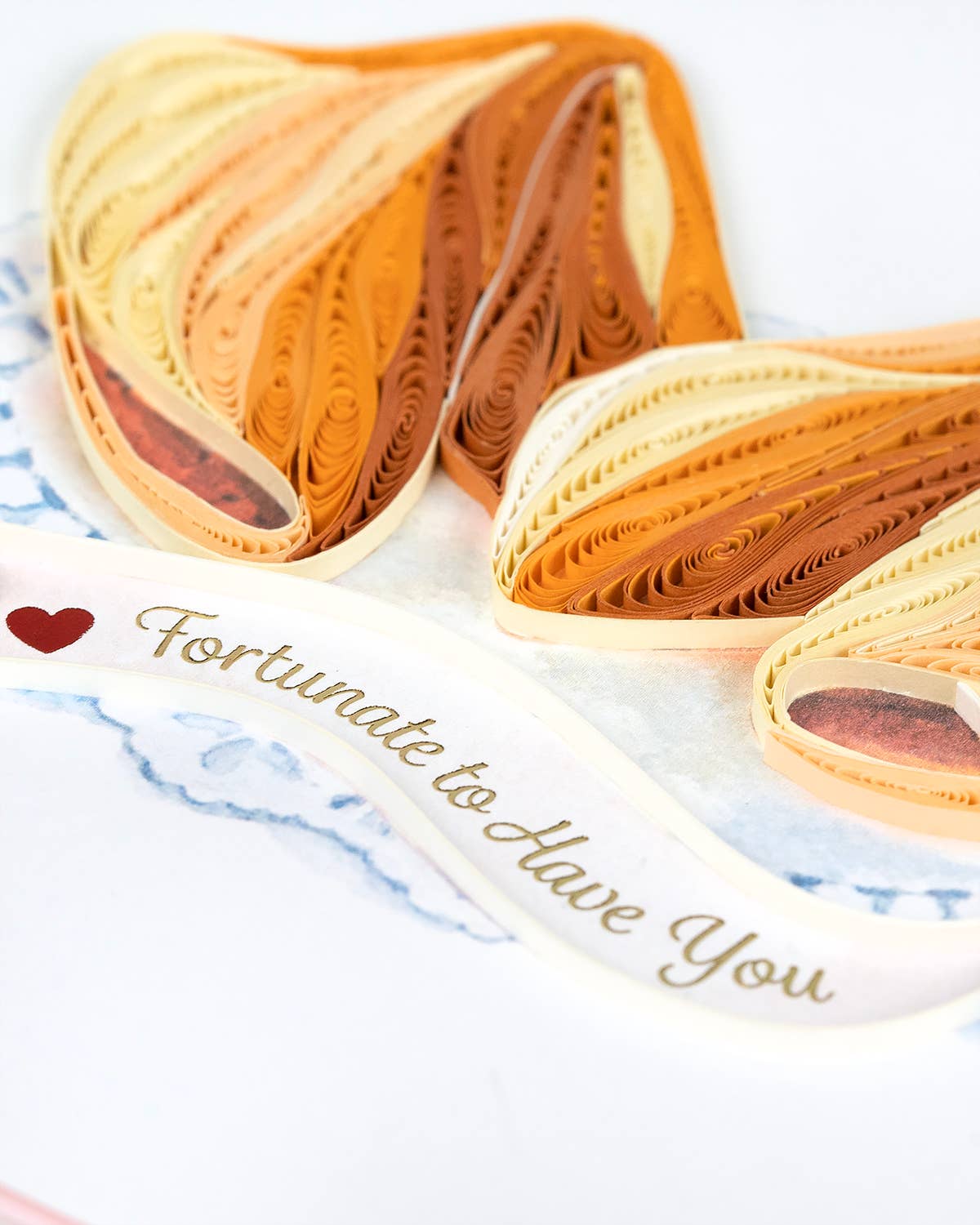 Quilled Love Fortune Cookies Card