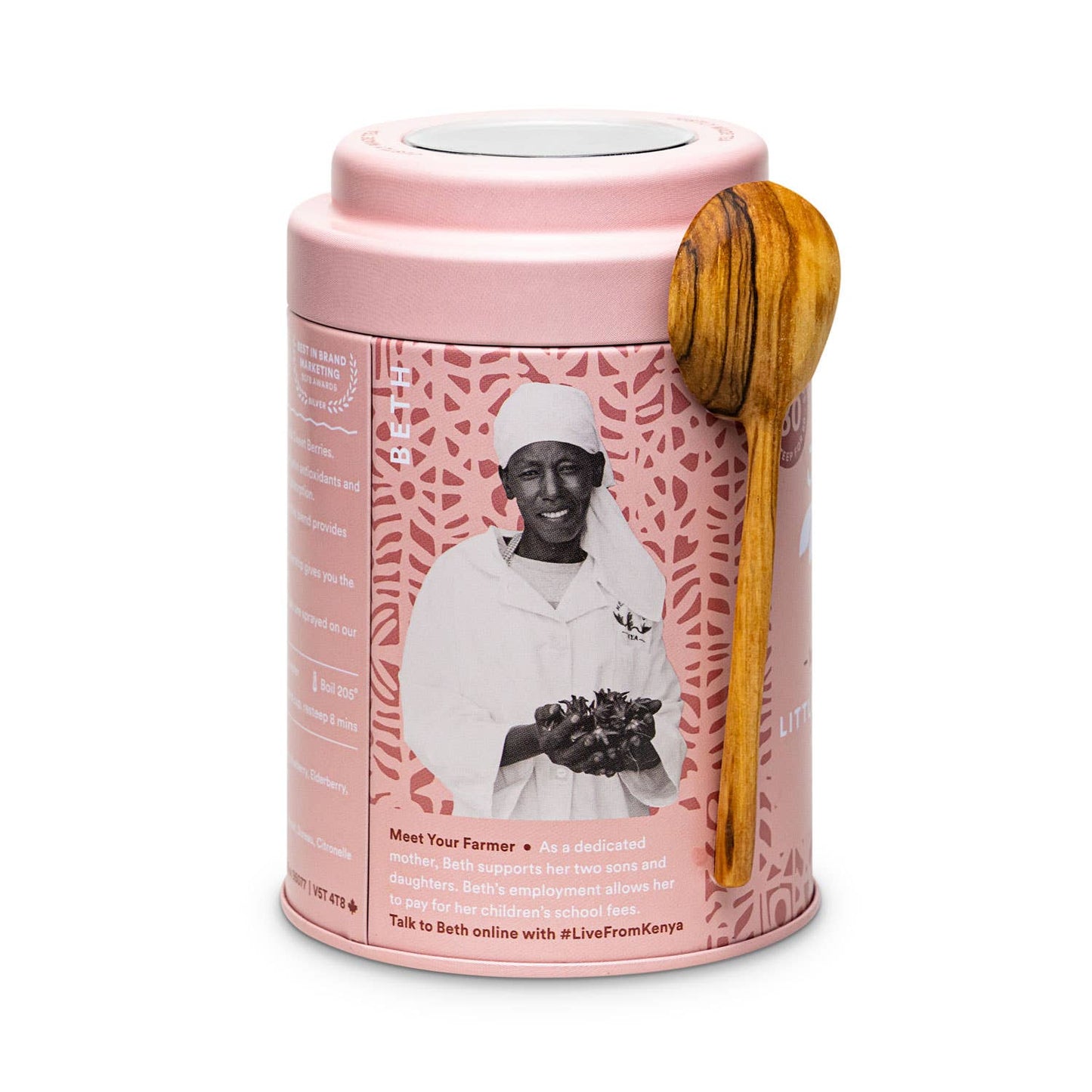 Little Berry Hibiscus Tea Tin & Spoon