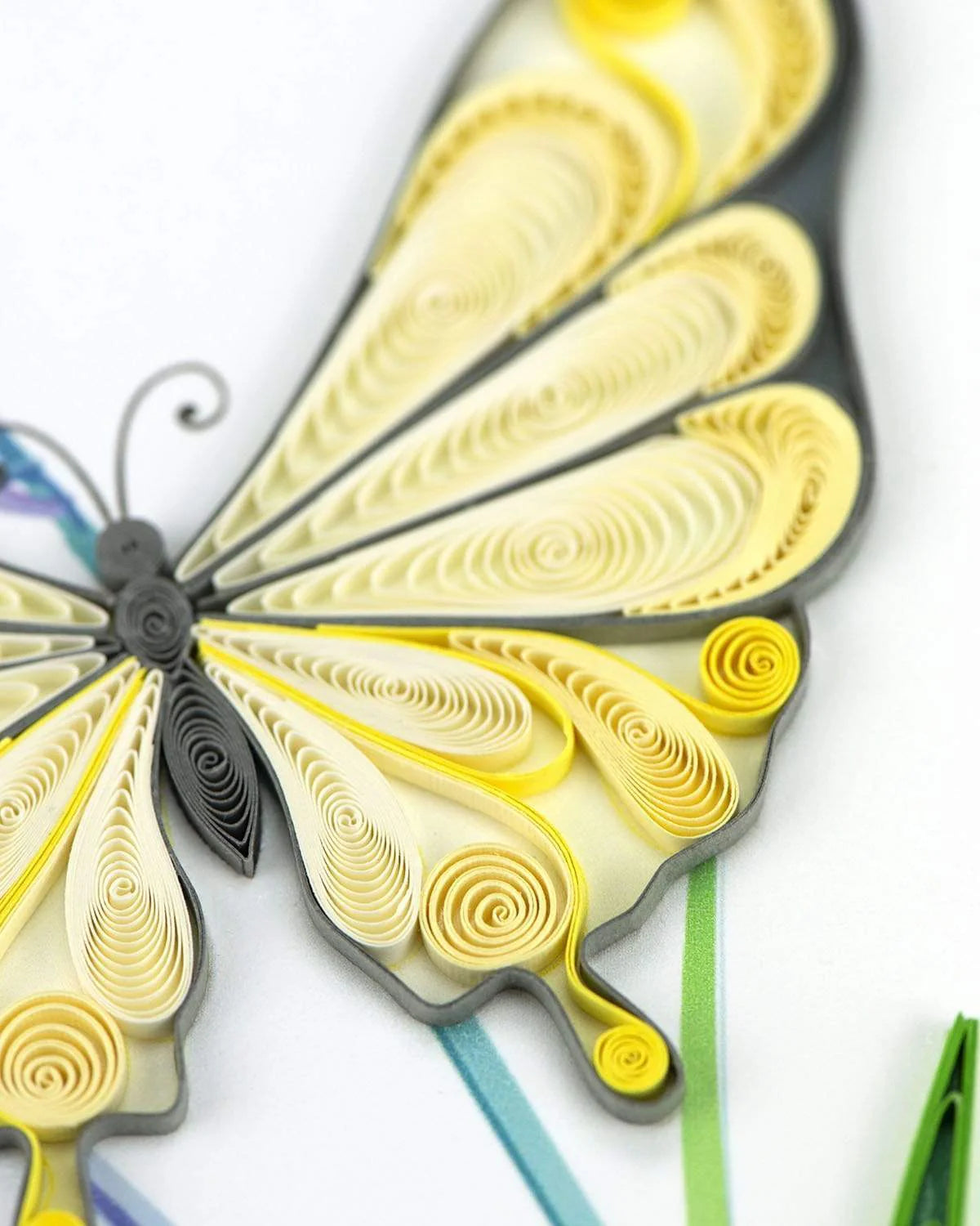 Quilled Butterfly & Bluebells Birthday Card