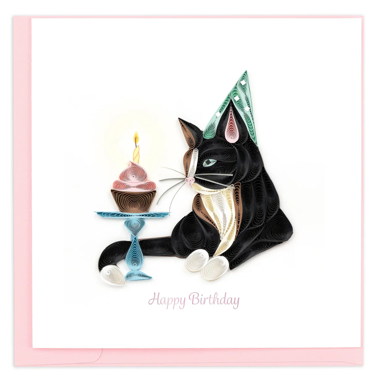 Quilled Birthday Cat Card