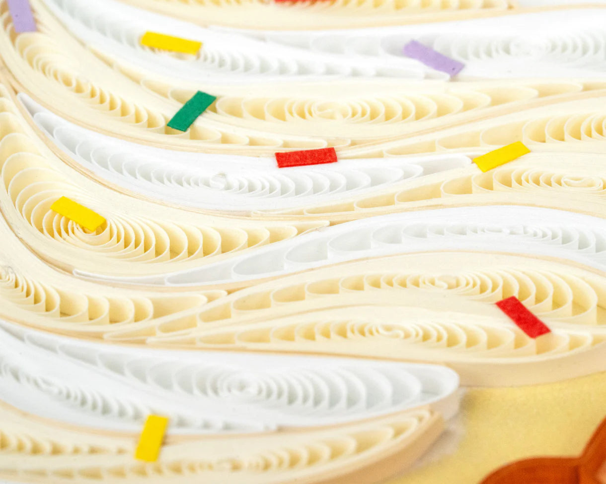 Quilled Polka Dot Cupcake Card