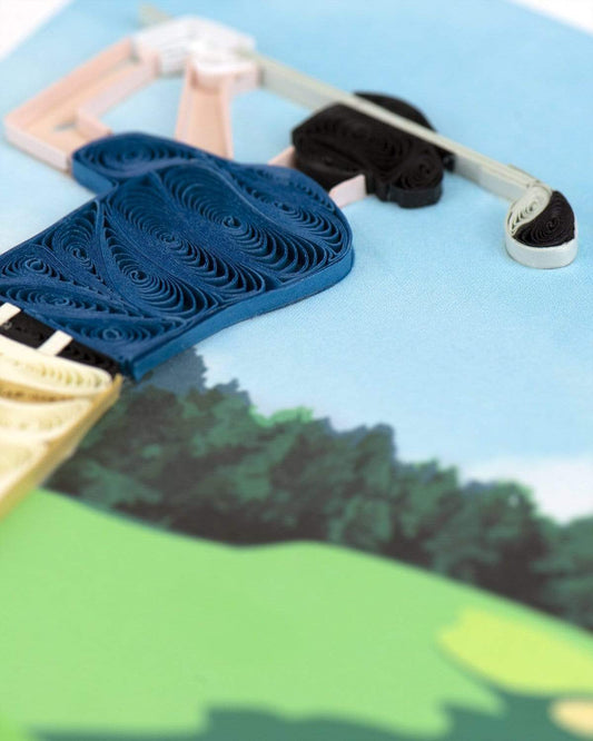 Quilled Golfer Card