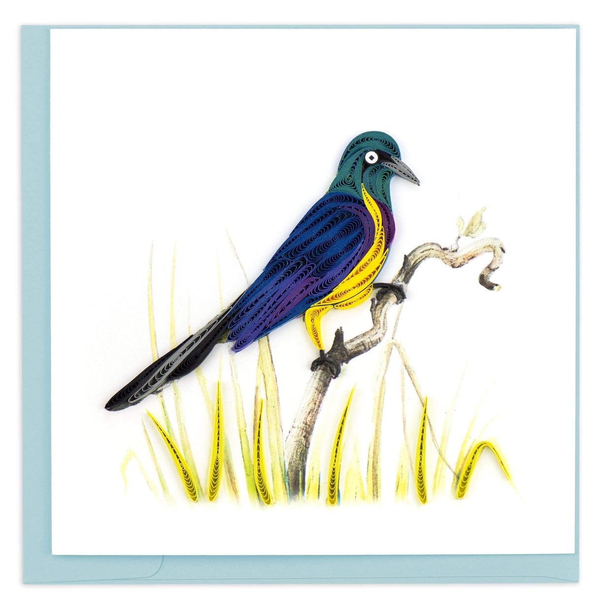 Quilled Golden-Breasted Starling Card
