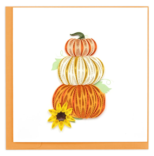 Quilled Stacked Pumpkins Card