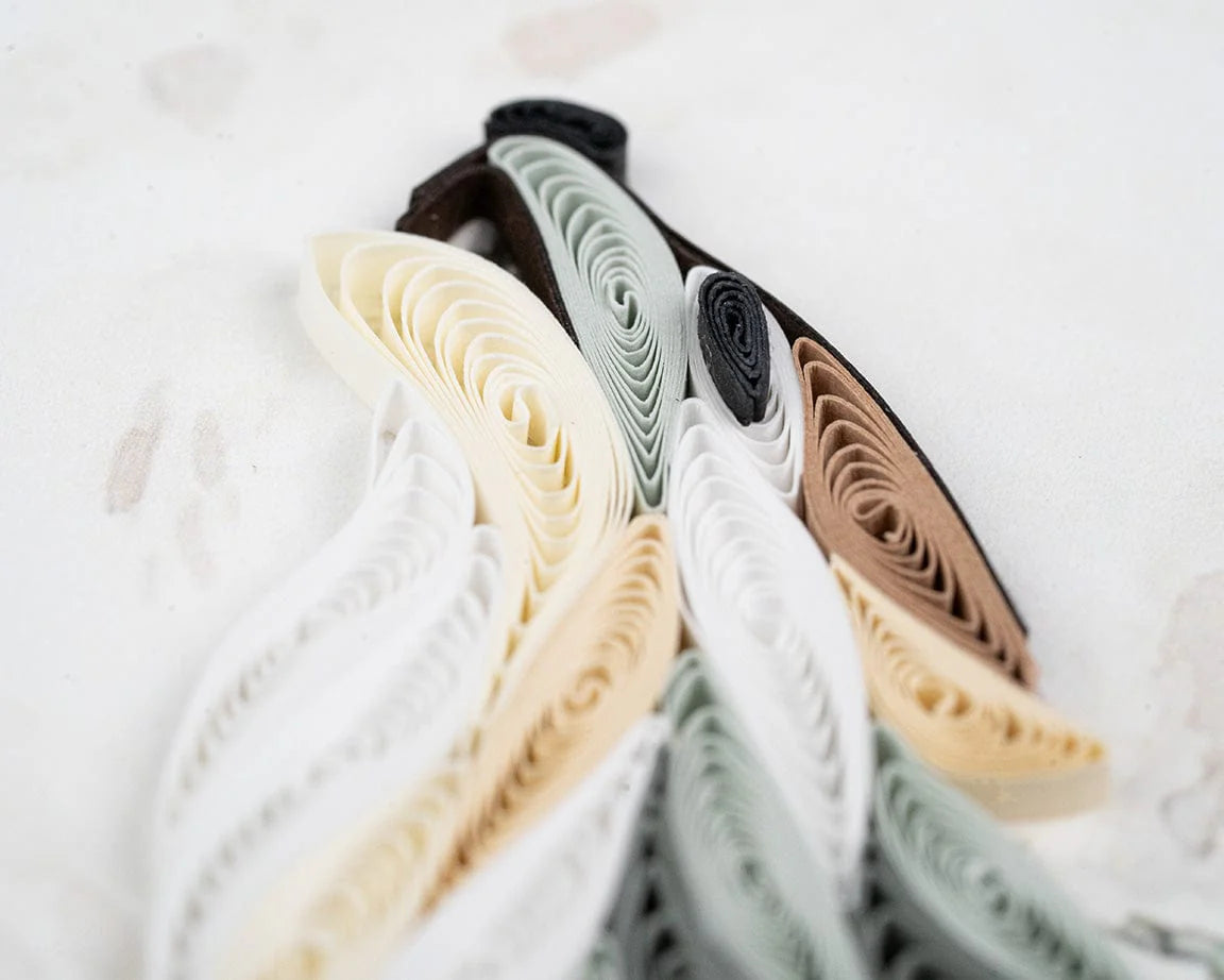 Quilled Howling Wolf Card