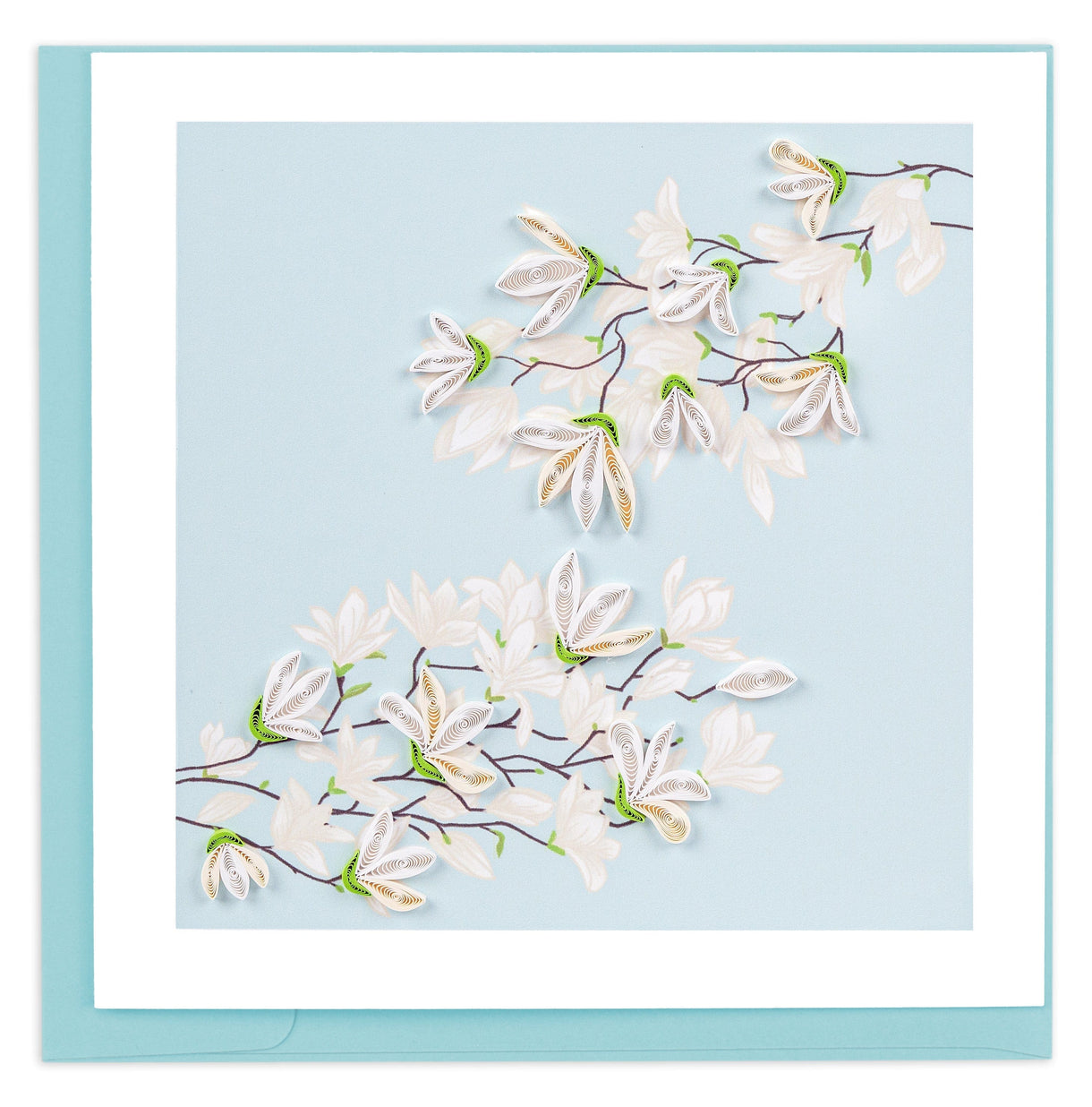 Quilled White Magnolia Card