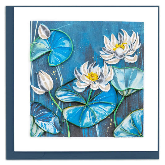 Quilled Lotus Pond Card