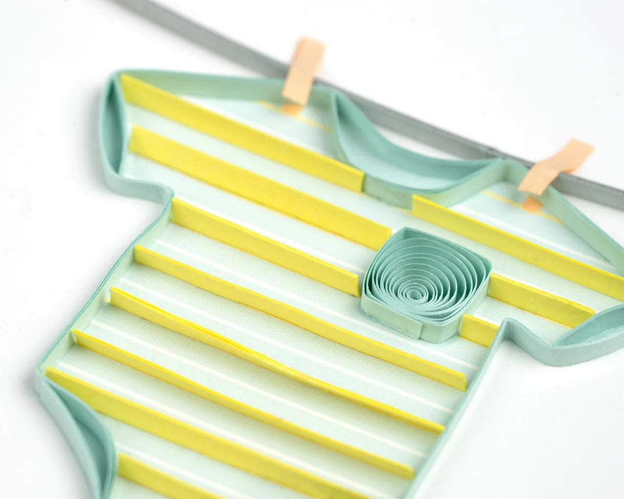 Quilled Baby Clothesline Card
