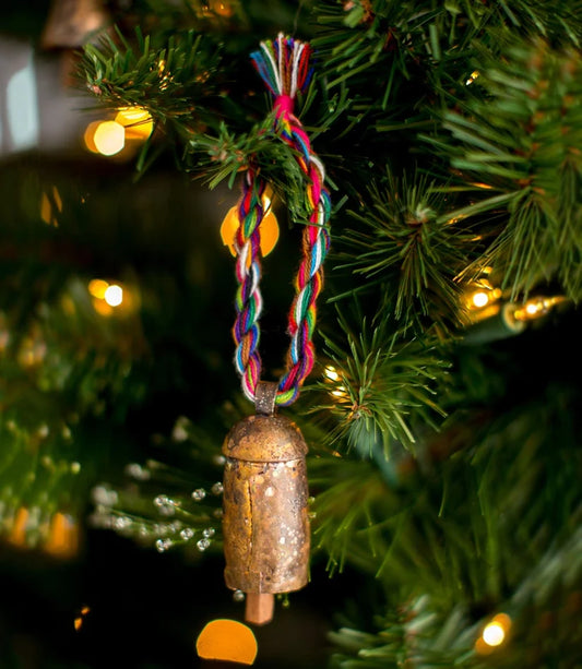 Rainbow Twist Bell Ornament